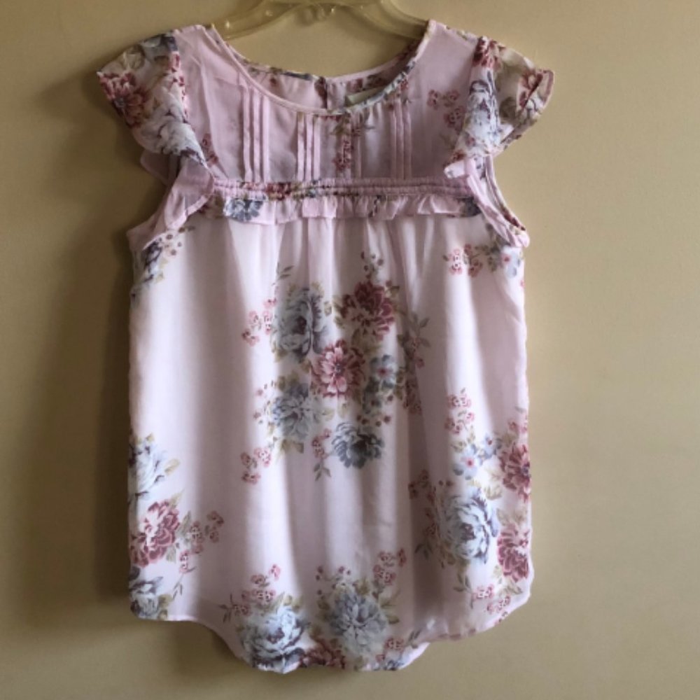 LOFT Pink Floral Blouse - Size S - Worn once!